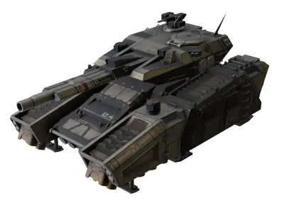 sci-fi hover Tank Low-poly 3D model