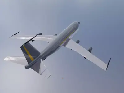 RC-135D ELINT SIGINT Style Jet - Custom 1950s Aircraft Low-poly 3D model