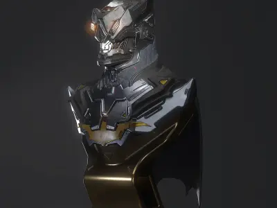Batman Hardsurface bust 3D print model