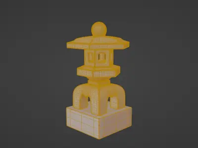 Japanese StoneLantern 3D model