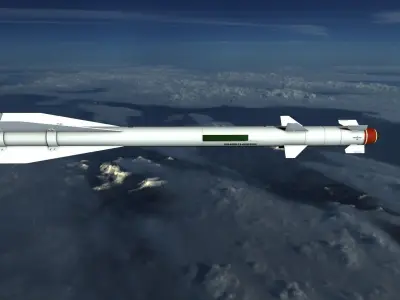 Vympel R60 Missile Low-poly 3D model