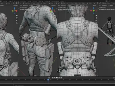 Mikasa Ackerman - Attack on titan Season 4 Part 2 Low-poly 3D model