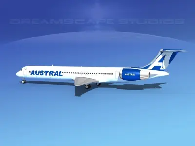 McDonnell Douglas MD83 Austral Airlines 3D model