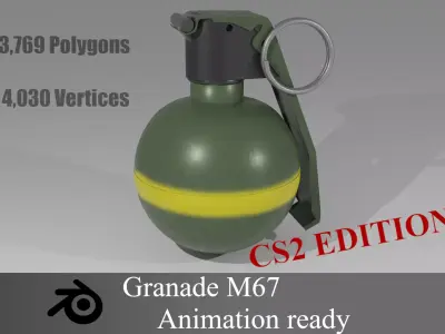 Grenade from CS 2 or CSGO csgo Low-poly 3D model