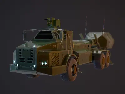 Archer Artillery System Low-poly 3D model