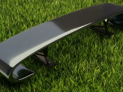 Sculpted for Excellence - Unleash the Power of our Car Spoilers Low-poly 3D model