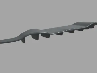 Rear Bumper 02 Low-poly 3D model