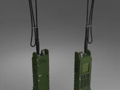 GAMEready military walkie-talkie or radio Low-poly 3D model