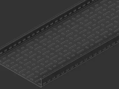 Cable Tray 300mm x 3000mm TYPE2 3D model