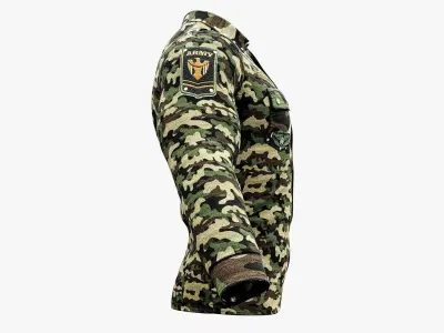  Military Uniform Low-poly 3D model