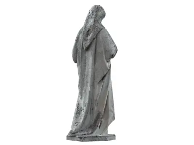 Virgin Mary Funeral Sculpture Monument Low-poly 3D model