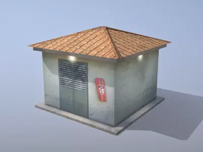 MilitaryBase PortoVelho Transformer Low-poly 3D model