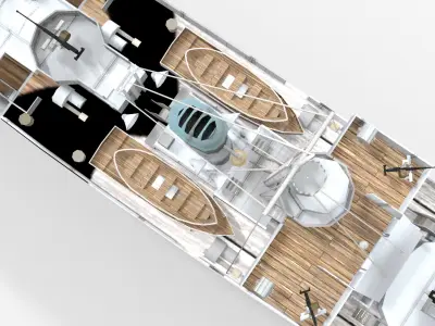 HMCS Snowberry K-166 Ship Low-poly 3D model