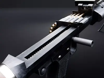 MG 34 - WW2 German Machinegun Low-poly 3D model