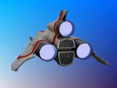 Colonial Viper Low-poly 3D model