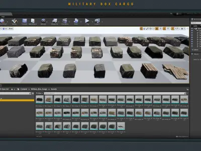 Military Box Cargo Vol 2 Low-poly 3D model