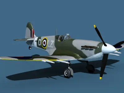 Supermarine Spitfire Mk5C V01 RAF 3D model