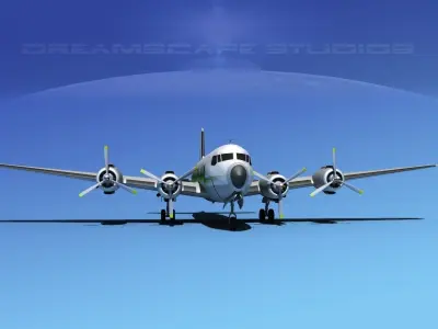Douglas DC-7B Corporate 2 3D model