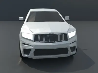 Jeep Grand Cherokee 2019 lowpoly 3D model Low-poly 3D model