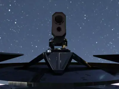 simple UFO animated Low-poly 3D model