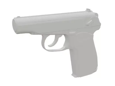 Makarov Pistol 3D Model Free low-poly 3D model