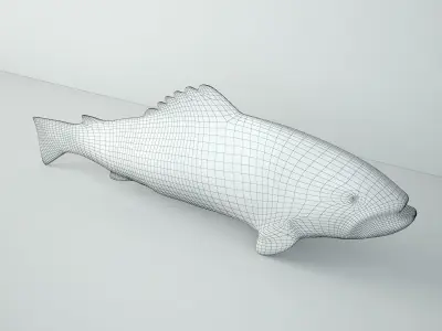 19th Century Folk Art Fish Weather Vane 3D model