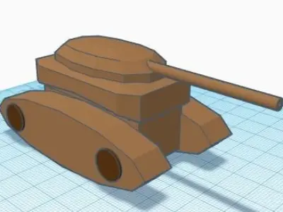 desert camo tank 3D model