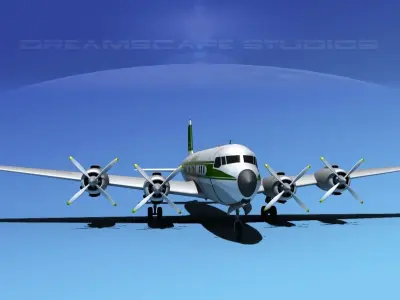 Douglas DC-7C Air Boston 3D model
