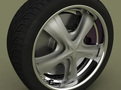 Car rotating rim Free low-poly 3D model