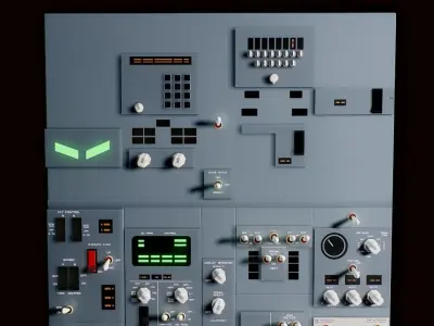 airport control panel Low-poly 3D model