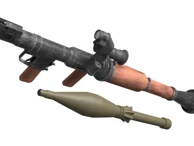 RPG-7 optical sight Low-poly 3D model