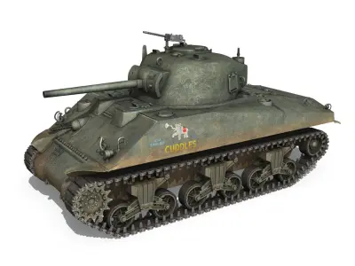 M4A2 Sherman - Cuddles 3D model
