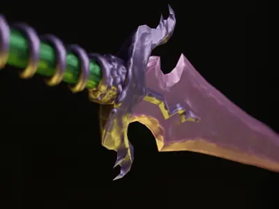 Stylized Dragon Sword Free low-poly 3D model