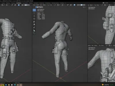 military terror and assets Free low-poly 3D model
