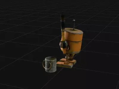 Rusty Painter Robot - 4K PBR High-Poly Character 3D model