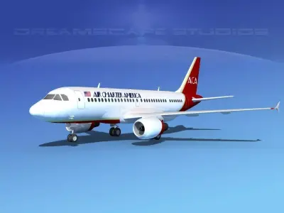 Airbus A319 Air Charter America 3D model