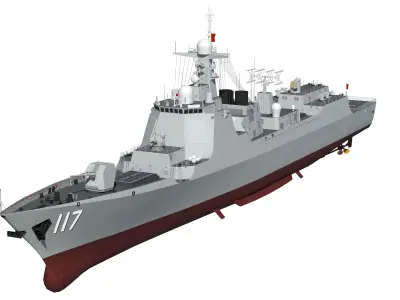 China Navys 052D Missile Destroyer 3D model