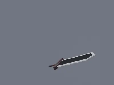 big sword Free low-poly 3D model