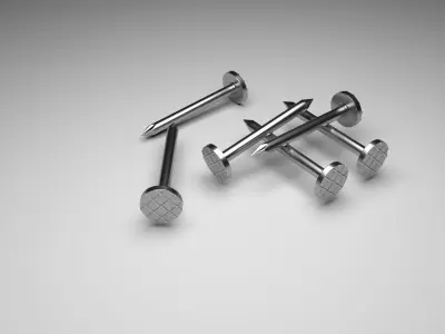 Steel Nails 3D model