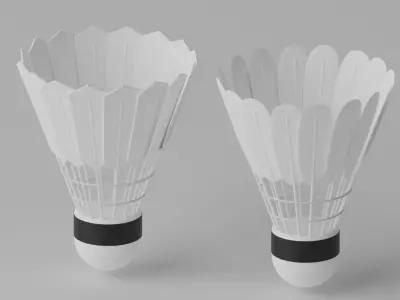 Cartoon Badminton Shuttlecock 3D model
