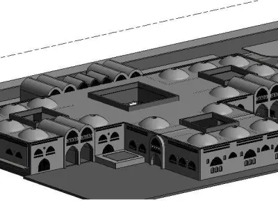 Women healthcare center Vernacular architecture style 3D model