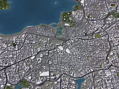 Hyderabad Low-poly 3D model