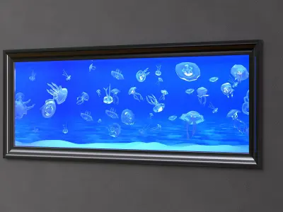 aquarium with jellyfish 3D model