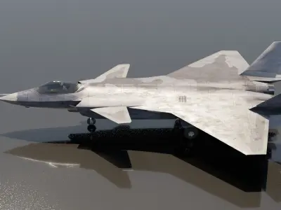 Chengdu J-20 Mighty Dragon Low-poly 3D model