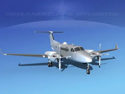 Beechcraft MC-12W Liberty Bare Metal 3D model