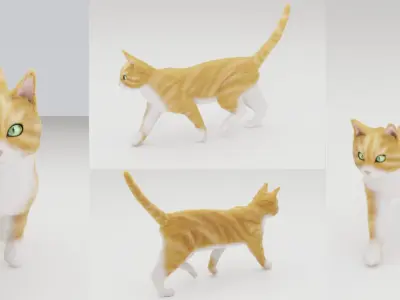 Realistic Cat Rigged 3D model