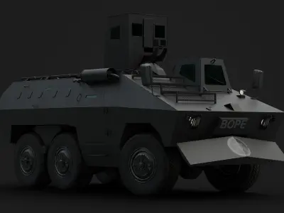 military vehicle urutu armored Low-poly 3D model