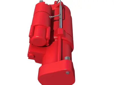 Red Starter Motor 67 3D model