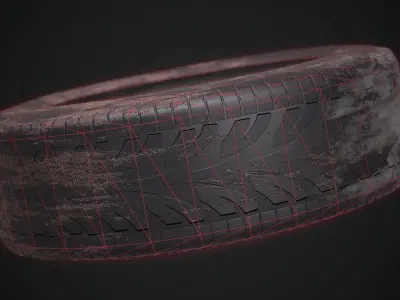 Low Poly Tyre Game Assest Free low-poly 3D model