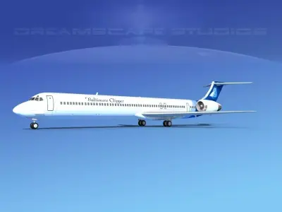 McDonnell Douglas MD-90 Baltimore Clipper 3D model